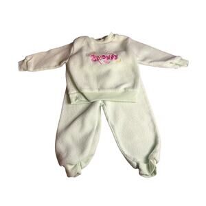 Little Lindsey Vintage Girls Light Green 'Sweetie' Polyester Sweatsuit 18 Months